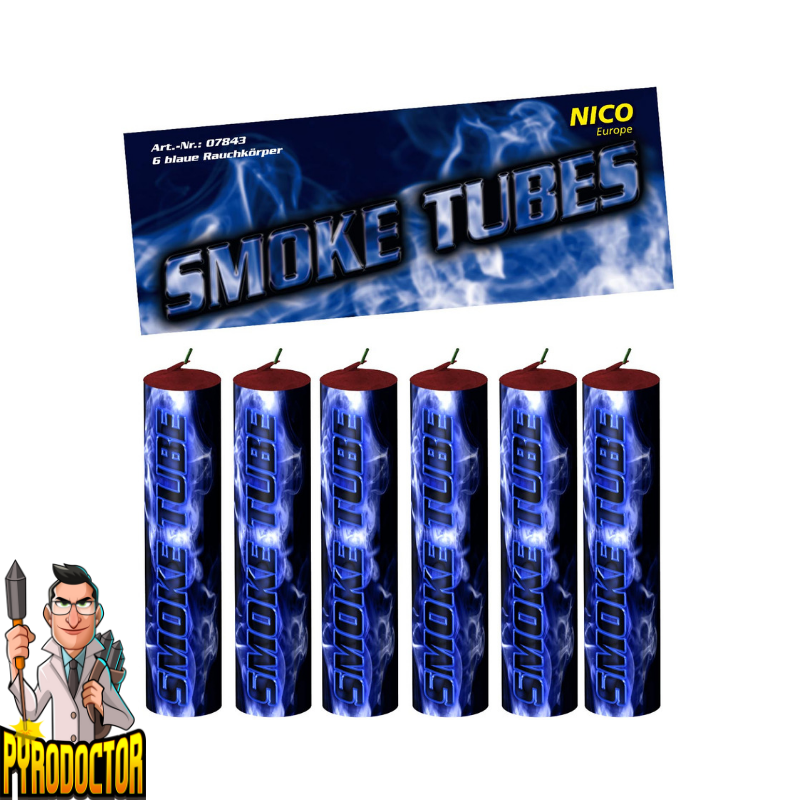 Smoke Tubes Rauchfackeln In Blau 6er Pack Rauchkorper Von Nico Pyrodoctor Feuerwerk Abholshop