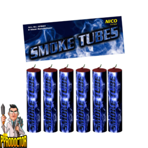 Smoke Tubes Rauchfackeln in Blau – 6er Pack Rauchkörper von NICO - Pyrodoctor Online Shop