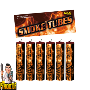 Smoke Tubes Rauchfackeln in Orange – 6er Pack Rauchkörper von NICO - Pyrodoctor Feuerwerk Online Shop
