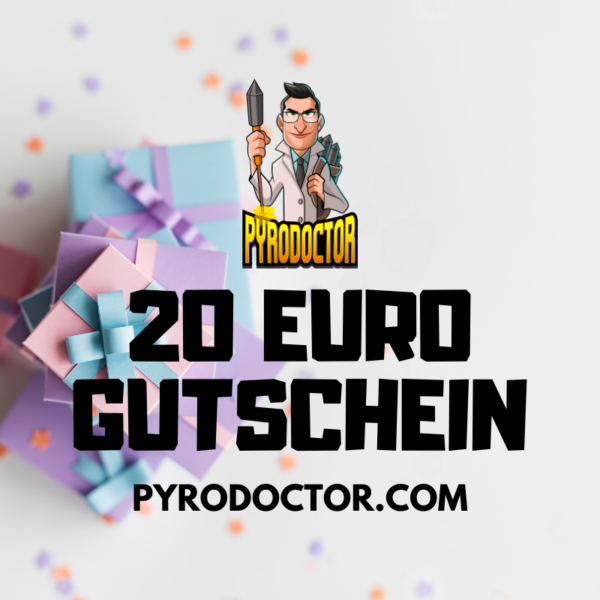 20 Euro Gutschein im Pyrodoctor Feuerwerk Online Shop
