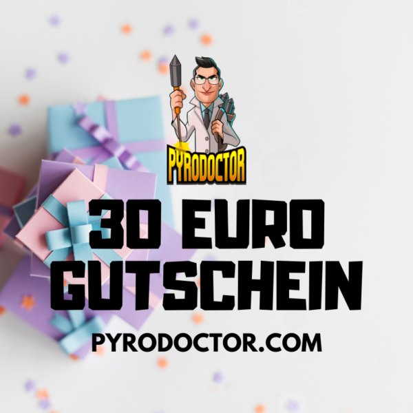 30 Euro Gutschein im Pyrodoctor Feuerwerk Online Shop